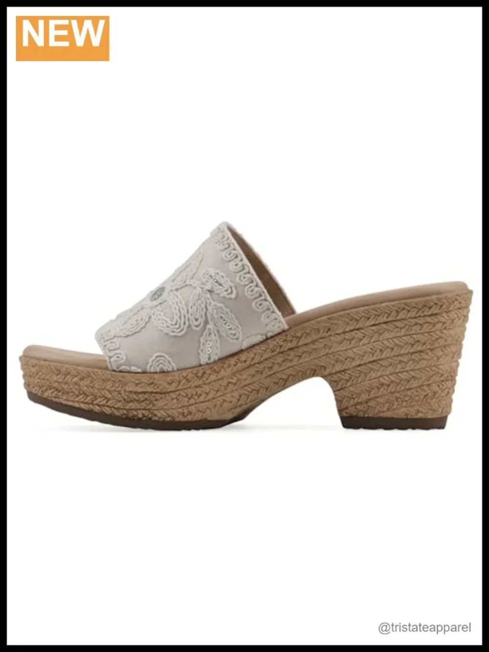 Cushioned Platform Wedge Sandal Floral Slip On Open Toe Casual